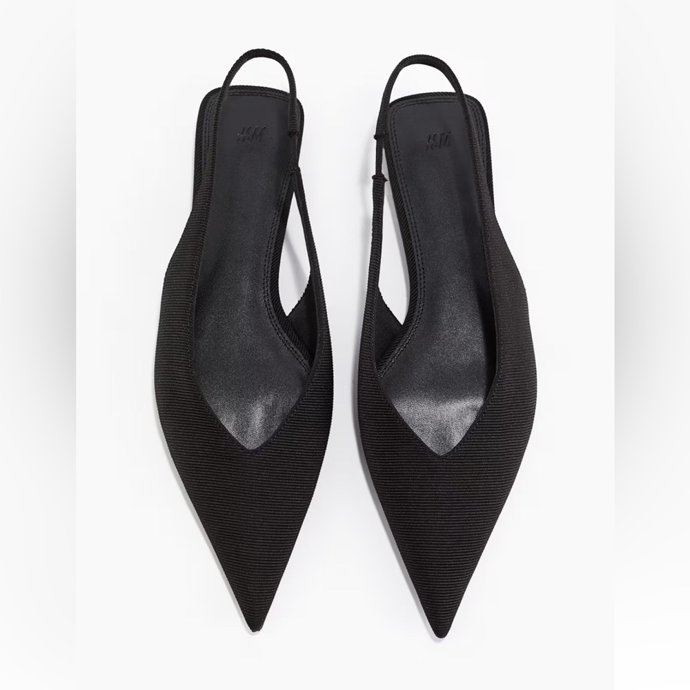 H&M pointed slingbacks- size 10, black